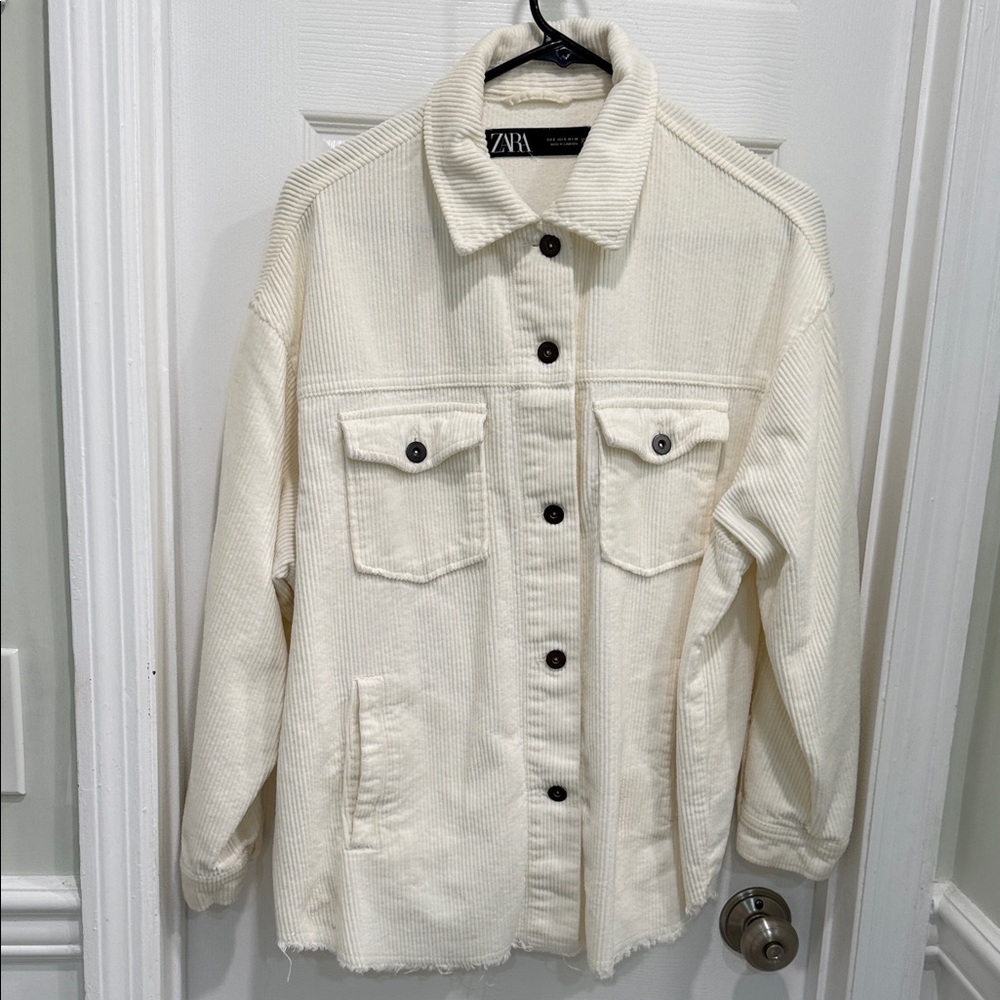 Zara Women's Off-White Utility Jacket